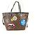 Borsa tote Neverfull MM My Monogram World Tour di Louis Vuitton Marrone Nero