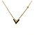 Collar Péndulo Esencial V Circle LV de Louis Vuitton Negro Dorado