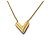 Collar Péndulo Esencial V Circle LV de Louis Vuitton Negro Dorado - vista 2