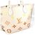 Borsa a Spalla Neverfull MM in Monogram Empreinte Louis Vuitton Beige - vista 5