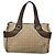 Bulgari Borsa a mano BVLGARI Logo Mania in tela beige e oro Auth bs28543 D'oro - vista 13