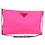 Borsa a spalla con catena Prada in nylon rosa argento autentica 134961M