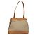Céline Borsa a Spalla in Tela Macadam CELINE PVC Beige Oro Auth BA4513 D'oro