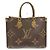 Borsa a Spalla Louis Vuitton Monogram On the Go MM Marrone - vista 2