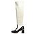 Céline White and black two-tone leather knee-high boots - size EU 39