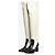 Céline White and black two-tone leather knee-high boots - size EU 39 - view 3