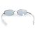 Occhiali da sole in metallo e plastica senza montatura Prada Bianco Grigio - vista 4