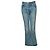 Céline Celine, Jeans azul acampanado con detalles dorados