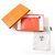 Hermès Neceser de cosméticos Hermes Anjou Miro Swift Azul Naranja - vista 2