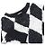 Céline Celine Surf-Stil Argyle Strickpullover aus Baumwolle, Nylon und Polyurethan mit Rundhalsausschnitt Schwarz Weiß - Ansicht 3