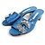 Sandali in satin Prinap 50 di Manolo Blahnik Blu