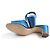 Sandali in satin Prinap 50 di Manolo Blahnik Blu - vista 7