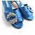 Sandali in satin Prinap 50 di Manolo Blahnik Blu - vista 8