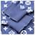 Tejido de algodón Monogram Louis Vuitton Azul Azul marino - vista 4