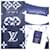 Tejido de algodón Monogram Louis Vuitton Azul Azul marino - vista 9