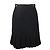 Falda plisada de lana y nylon Chanel Negro