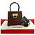Gancini Bolsa 2way de couro de lagarto Salvatore Ferragamo Marrom