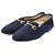 Gucci Horsebit Leder-Suede Slipper Blau Marineblau