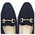 Gucci Horsebit Leder-Suede Slipper Blau Marineblau - Ansicht 11
