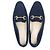Gucci Horsebit Leder-Suede Slipper Blau Marineblau - Ansicht 2