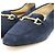 Gucci Horsebit Leder-Suede Slipper Blau Marineblau - Ansicht 7