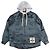 Chaqueta de algodón acetato con parche de logo Gucci WORLD WIDE Gris Gris antracita