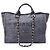 Chanel Deauville Raffia 2-Wege Tote Bag Braun Grau