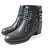 Stivaletti in pelle e tweed Chanel 22B G39334 Nero Blu chiaro