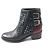 Stivaletti in pelle e tweed Chanel 22B G39334 Nero Blu chiaro - vista 5