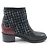 Stivaletti in pelle e tweed Chanel 22B G39334 Nero Blu chiaro - vista 6