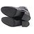 Stivaletti in pelle e tweed Chanel 22B G39334 Nero Blu chiaro - vista 7