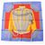 Foulard in seta Hermès Calle 90 Galons e Brandebourgs Porpora