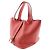 Borsa Hermès Picotin Lock 22 MM in pelle Clémence Rosso - vista 2
