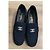 Mocassini Chanel in tessuto blu navy con logo CC in perle Taglia 41 - vista 3