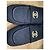 Mocassini Chanel in tessuto blu navy con logo CC in perle Taglia 41 - vista 5