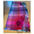 Manta Chanel de cachemira azul y rosa a cuadros logo CC  - vista 10