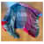 Manta Chanel de cachemira azul y rosa a cuadros logo CC  - vista 12