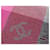 Manta Chanel de cachemira azul y rosa a cuadros logo CC  - vista 8