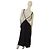 Rag & Bone Colorblock Silk Slip Dress Blue Black & White – Size 6 - open V back - view 2