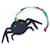 Charm de Bolsa Araña Petit H de Hermès Naranja Azul marino  - vista 1