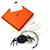 Charm de Bolsa Araña Petit H de Hermès Naranja Azul marino  - vista 2