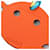 Charm de Bolsa Araña Petit H de Hermès Naranja Azul marino  - vista 4
