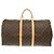 Borsa Boston Monogram Keepall Bandoulière 55 Louis Vuitton Marrone - vista 3