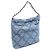 Bolsa tote de denim e couro Chanel 22 Azul Azul marinho - vista 2