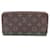 Louis Vuitton Zippy Wallet Monogram Long Wallet Brown Pink Fuschia Cloth  ref.2434762