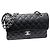 Borsa 2 in 1 classica in vitello grana Chanel A01113 Nero