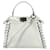 Fendi Mini Peekaboo Shoulder Bag White Leather  ref.2435512