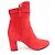 Botas curtas de couro camurça JOUEUSE da Hermès Vermelho - vista 6