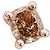 Autre Marque Anello solitario in oro rosa con diamante a cuscino 1,02 ct
