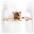Autre Marque Anello solitario in oro rosa con diamante a cuscino 1,02 ct - vista 2